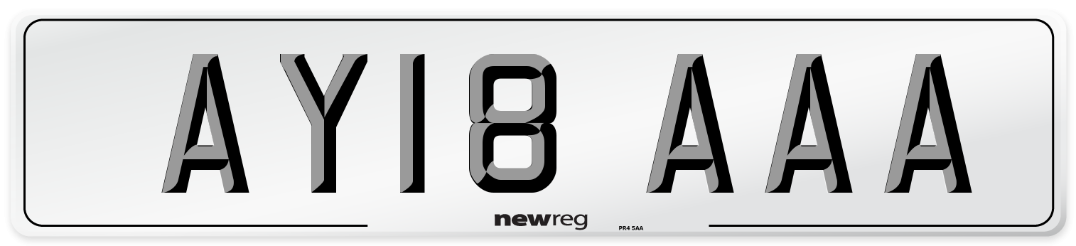 AY18 AAA Number Plate from New Reg